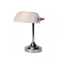 Galda lampa BANKER 1xE14, hromēta (Lucide)