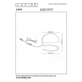 Table lamp "CATO" - Ø 23,5 cm- E27- 46516-01-35 (Lucide)