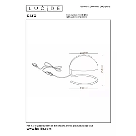 Table lamp "CATO" - Ø 23,5 cm- E27- 46516-01-53 (Lucide)