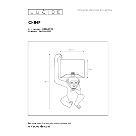Table lamp "EXTRAVAGANZA CHIMP", black, 1xE14 - 10502-81-30 (Lucide)
