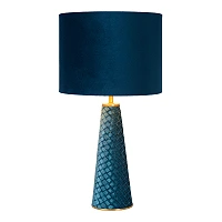 EXTRAVAGANZA VELVET - Table lamp - Ø 25 cm - 1xE27 - Turquoise (Lucide)