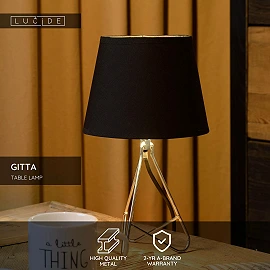 GITTA table lamp Ø17 cm 1xE14 chrome (Lucide)