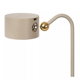 JOLAN rechargeable LED desk/clamp/wall lamp taupe (Lucide)