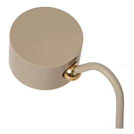 JOLAN rechargeable LED desk/clamp/wall lamp taupe (Lucide)