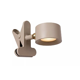 JOLAN rechargeable LED desk/clamp/wall lamp taupe (Lucide)