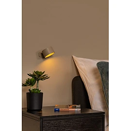 JOLAN rechargeable LED desk/clamp/wall lamp taupe (Lucide)