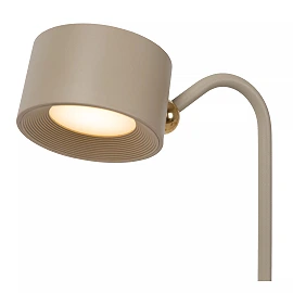 JOLAN rechargeable LED desk/clamp/wall lamp taupe (Lucide)