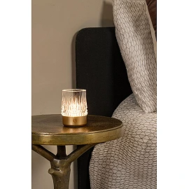 LILY rechargeable LED table lamp set of 3 matt gold / brass (Lucide)