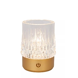 LILY rechargeable LED table lamp set of 3 matt gold / brass (Lucide)
