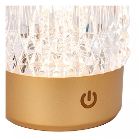 LILY rechargeable LED table lamp set of 3 matt gold / brass (Lucide)