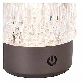 LILY rechargeable LED table lamp set of 3 gun metal (Lucide)