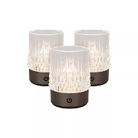 LILY rechargeable LED table lamp set of 3 gun metal (Lucide)