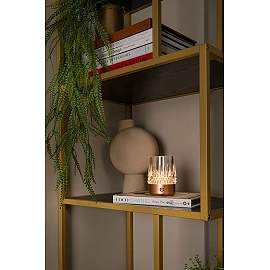LILY rechargeable LED table lamp set of 3 copper (Lucide)