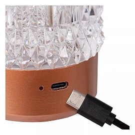 LILY rechargeable LED table lamp set of 3 copper (Lucide)