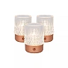LILY rechargeable LED table lamp set of 3 copper (Lucide)