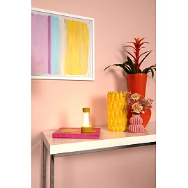 LORALI rechargeable IP44 LED table lamp ocher yellow (Lucide)