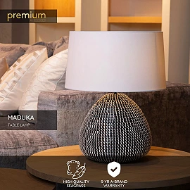 MADUKA galda lampa Ø45 cm 1xE27 melna (Lucide)
