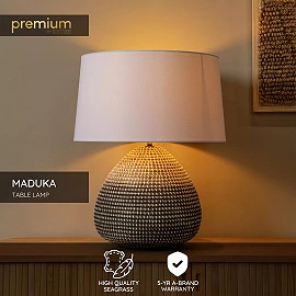 MADUKA galda lampa Ø45 cm 1xE27 dabīga (Lucide)