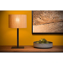 Table lamp "MAGIUS", 1x E27, light wood - rotan - 03529-81-30 (Lucide)