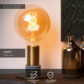 MARIT table lamp 1xE27 matt gold / brass (Lucide)