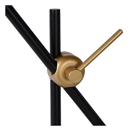 PHILINE - retro Table lamp - 1x GU10 - Black with gold (Lucide)
