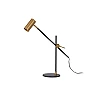 PHILINE - retro Table lamp - 1x GU10 - Black with gold (Lucide)