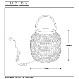 SAFIYA - Table lamp - 1x E14 - Grey/White (Lucide)