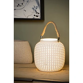 SAFIYA - Table lamp - 1x E14 - Grey/White (Lucide)