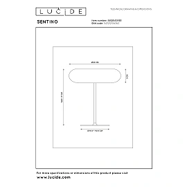 SENTINO — Table lamp, Ø30 cm, 3xG9, Orange (Lucide)