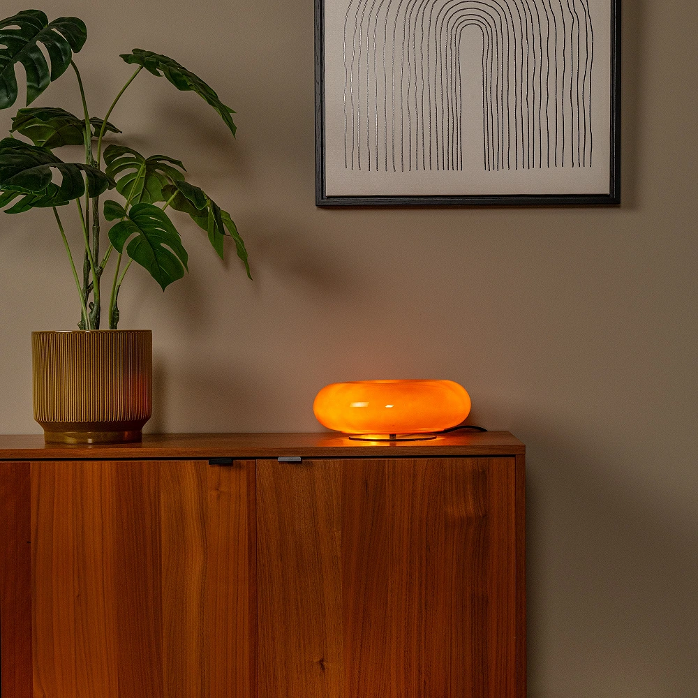 SENTINO — Table lamp, Ø29.5 cm, 3xG9, Orange (Lucide)