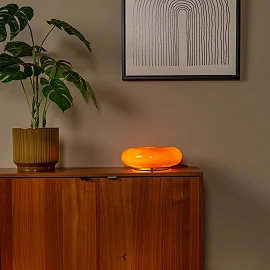 SENTINO — Table lamp, Ø29.5 cm, 3xG9, Orange (Lucide)