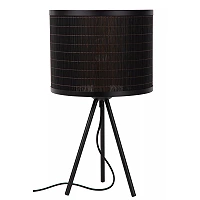 Table lamp "TAGALOG", Ø 26 cm, 1x E27, bamboo, black - 21529-26-30 (Lucide)