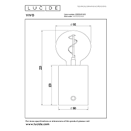 VIVO rechargeable LED table lamp matt gold / brass (Lucide)