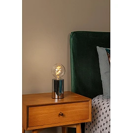 VIVO rechargeable LED table lamp chrome (Lucide)