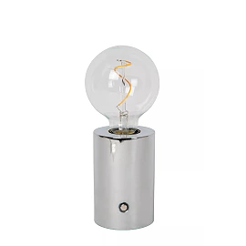 VIVO rechargeable LED table lamp chrome (Lucide)