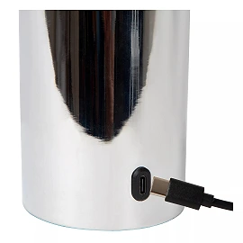 VIVO rechargeable LED table lamp chrome (Lucide)