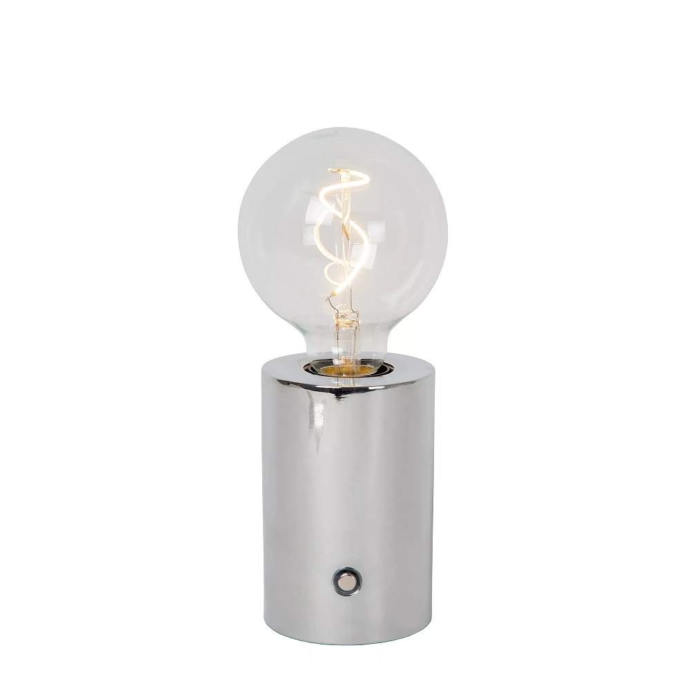 VIVO rechargeable LED table lamp chrome (Lucide)