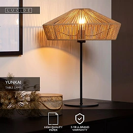 YUNKAI Table lamp Ø40 cm 1xE27 natural (Lucide)