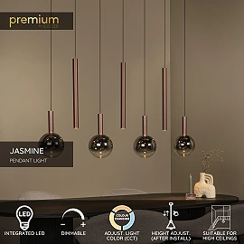 JASMINE ceiling light 7x4W smoke grey (Lucide)