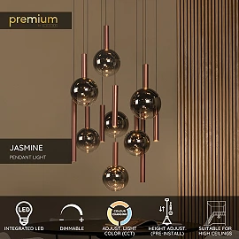 JASMINE ceiling light 12x4.5W smoke grey (Lucide)