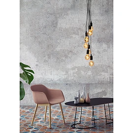 Pendant light "FIX Multiple", 7xE27 max. 60W, black - silicone - 08408-07-30 (Lucide)