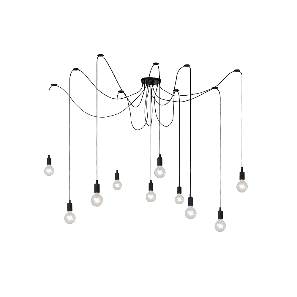 Lamp "FIX Multi", 10x E27 max. 60W, black - silicon - 08408-10-30 (Lucide)