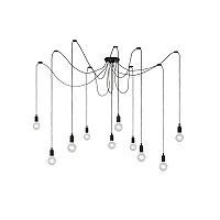 Lamp "FIX Multi", 10x E27 max. 60W, black - silicon - 08408-10-30 (Lucide)