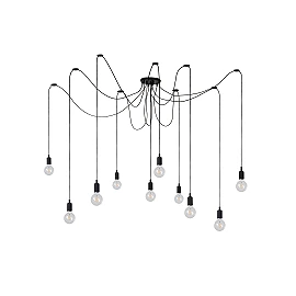 Lamp "FIX Multi", 10x E27 max. 60W, black - silicon - 08408-10-30 (Lucide)
