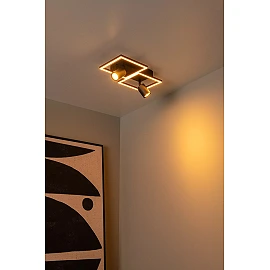 ARIANNE LED flush ceiling light with 2xGU10 black (Lucide)