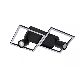 ARIANNE LED flush ceiling light with 2xGU10 black (Lucide)