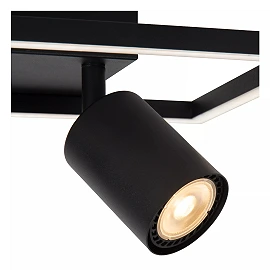 ARIANNE LED flush ceiling light with 2xGU10 black (Lucide)