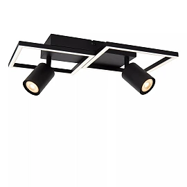 ARIANNE LED flush ceiling light with 2xGU10 black (Lucide)