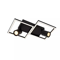 ARIANNE LED flush ceiling light with 2xGU10 black (Lucide)