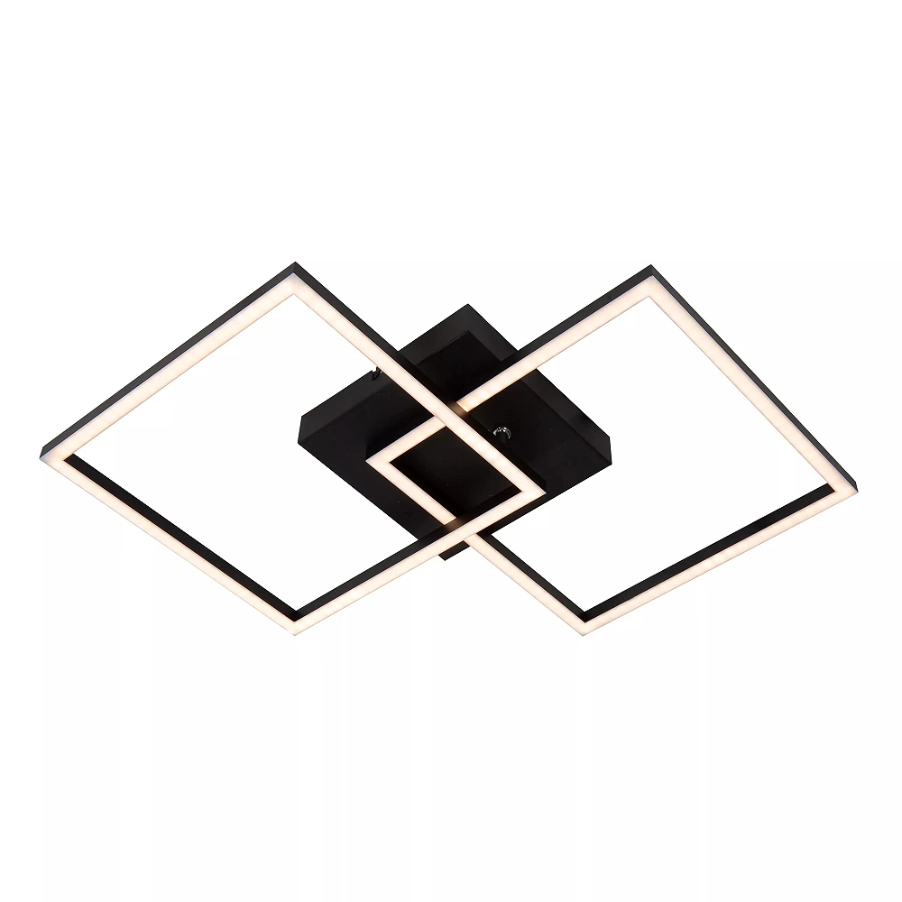 ARIANNE LED CCT square ceiling light 23W black (Lucide)